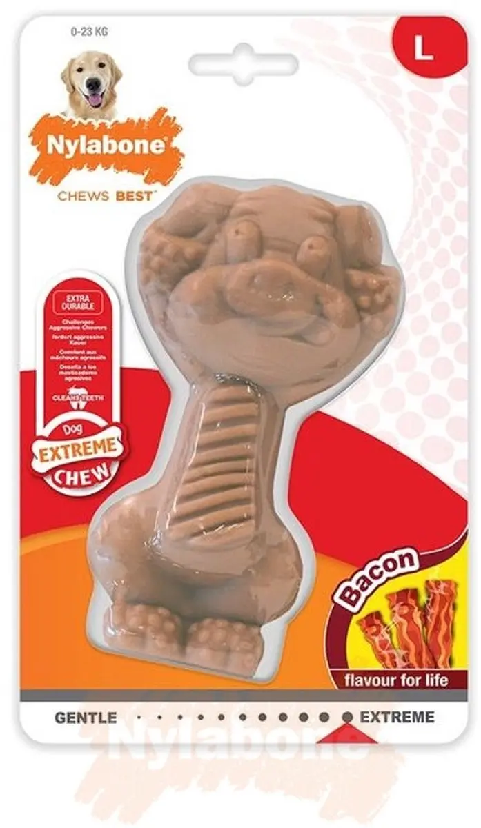 Nylabone Extreme Chew Pig Bacon