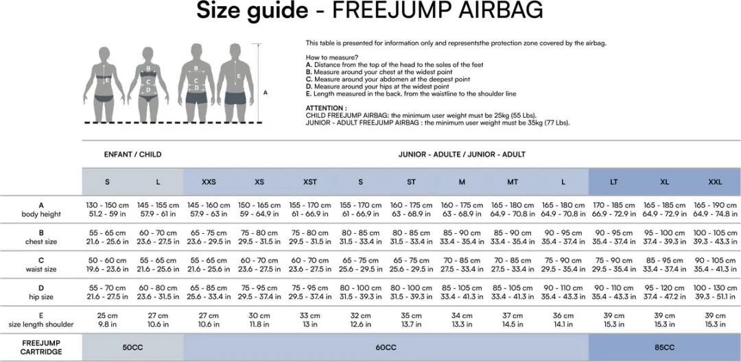 Freejump Airbag Crystal-S-slim fit