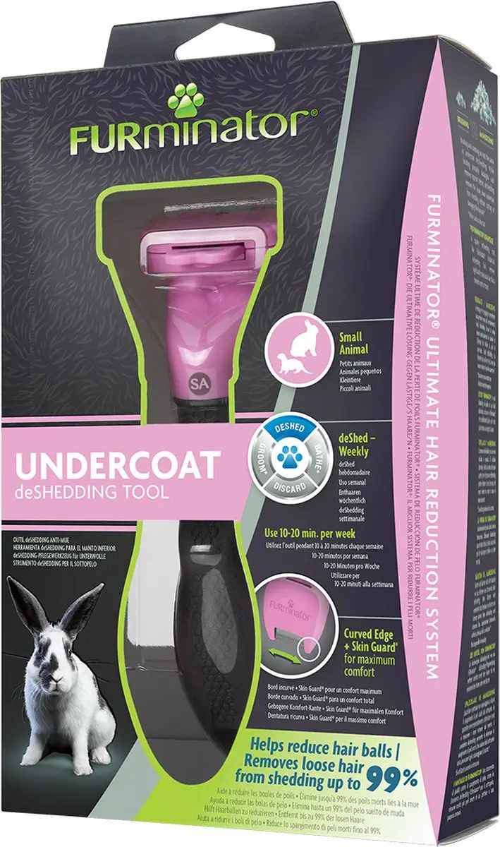Furminator Vachtkam Small - Roze