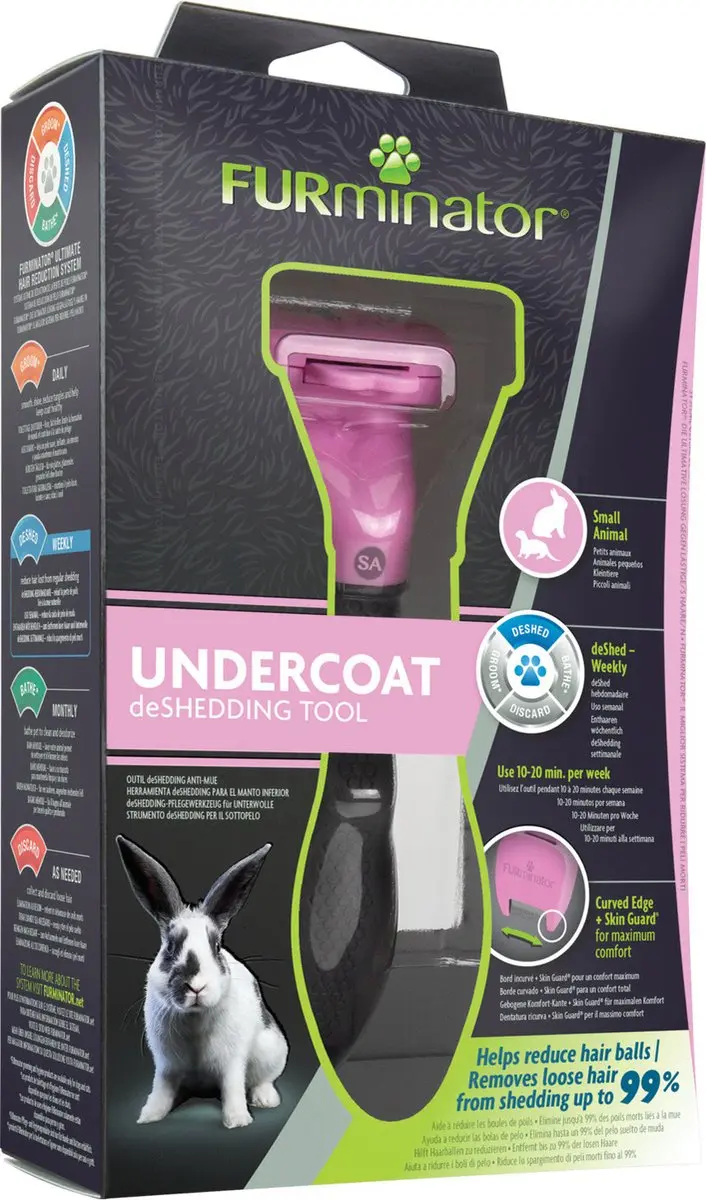 Furminator Vachtkam Small - Roze
