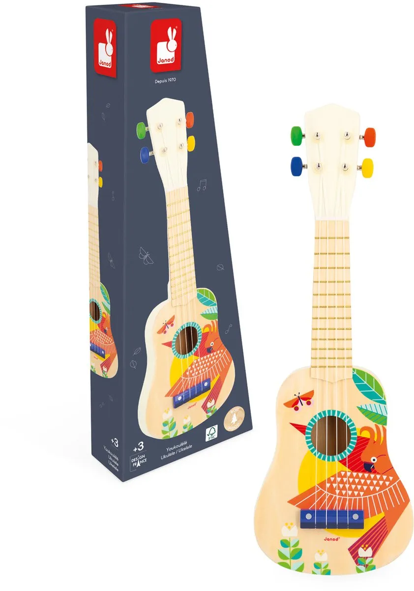 Janod Gioia Ukelele - Multikleur - afbeelding 6 van 6