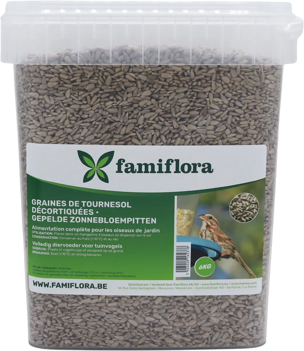 Famiflora Gepelde Zonnebloempitten 6kg