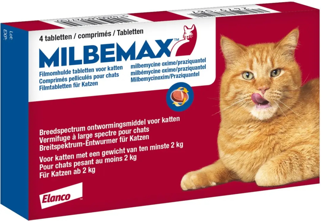 Milbemax Kat Rund Anti-wormenmiddel 4 tabletten