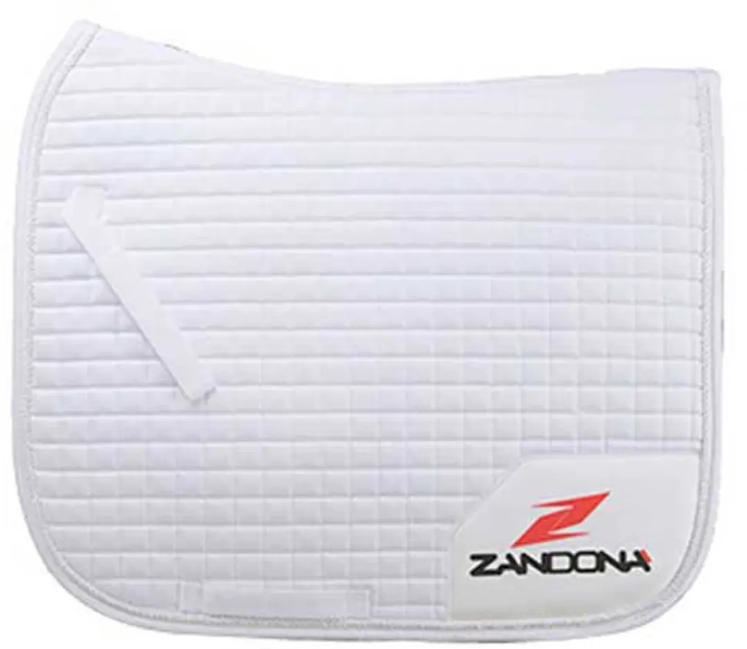 Zandona Padded Cotton Dressuur Zadeldekje Wit