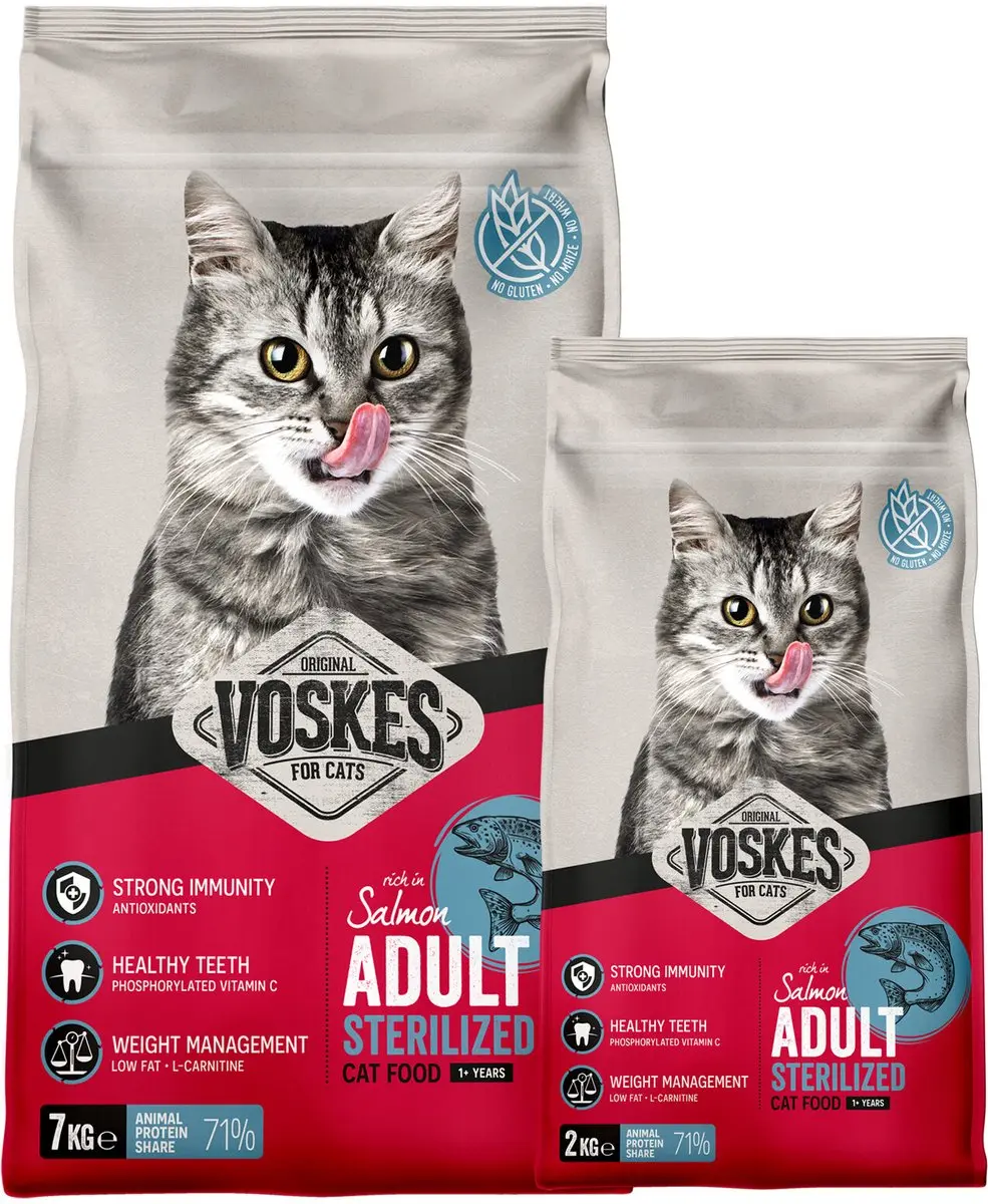 Voskes Kattenbrokken Sterilized Adult Zalm 2 kg