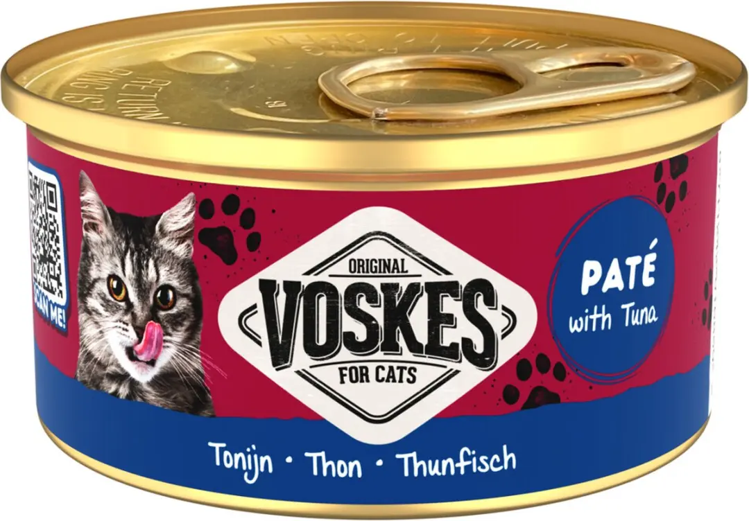Voskes Kattenvoer Nat Paté Tonijn 85g