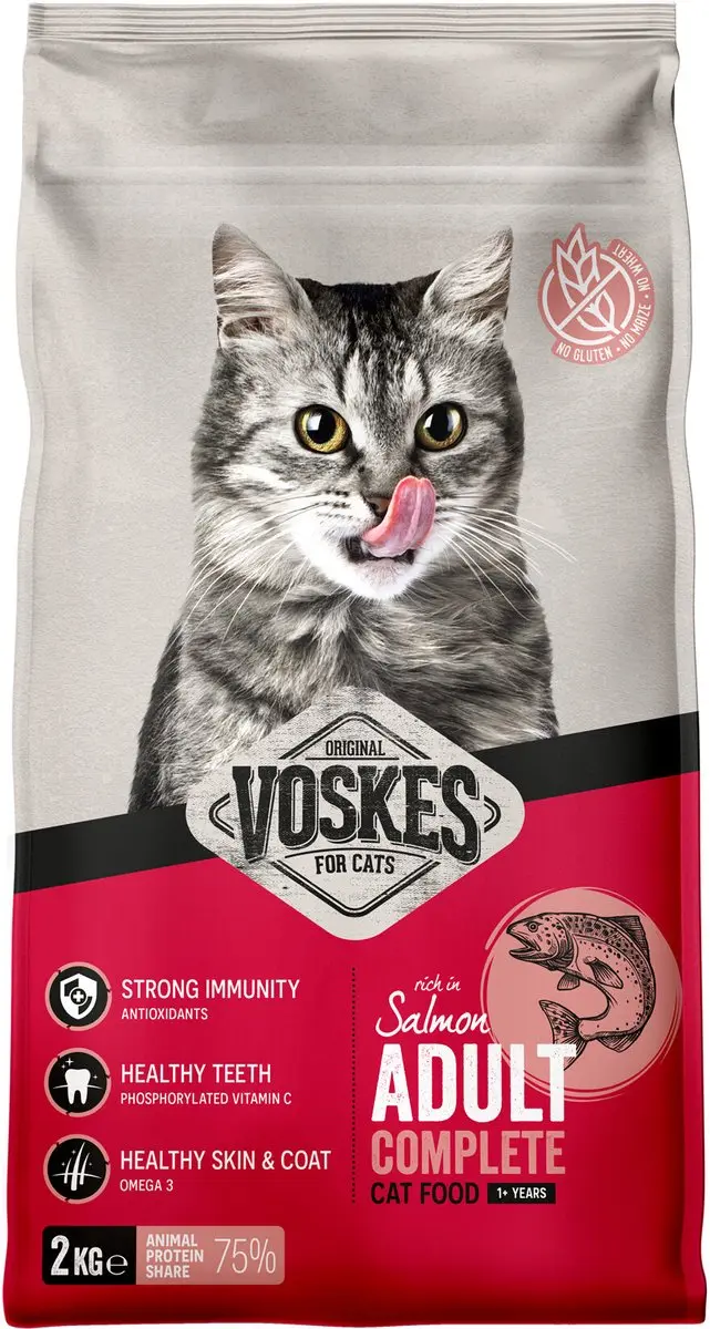 Voskes Kattenbrokken Adult Zalm 7 kg