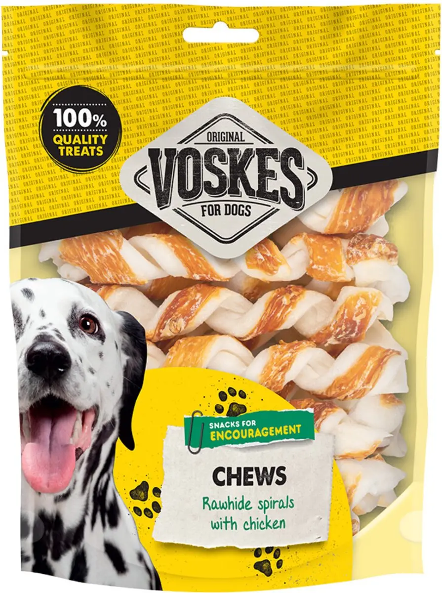 Voskes Hondensnacks Spiralen Runderhuid & Kip