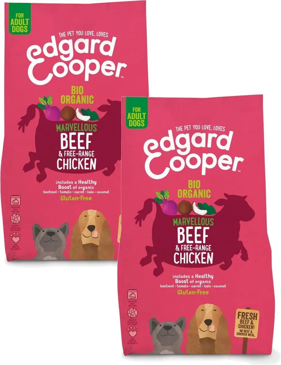Edgard & Cooper Bio Organic Beef Adult Rund&Kip&Rode Biet