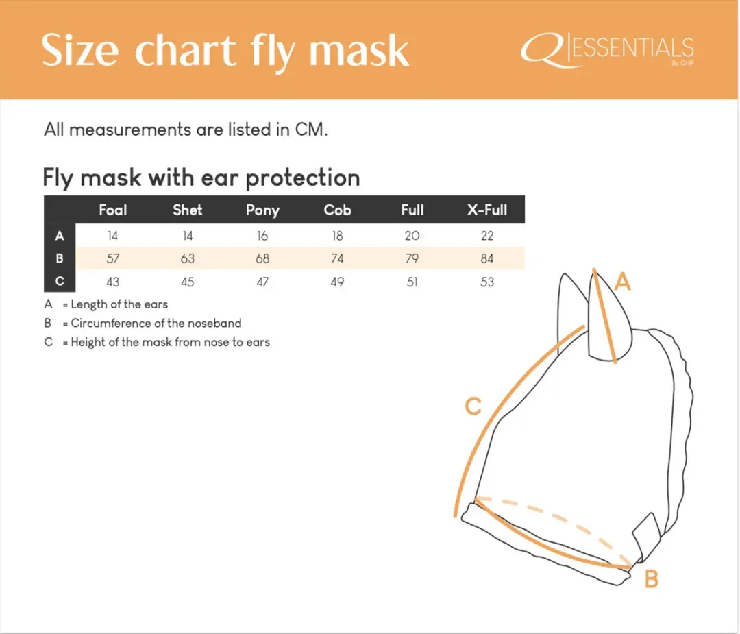 QHP Vliegenmasker Full - Zwart