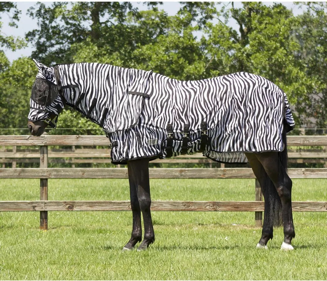 QHP Vliegendeken Zebra - 100cm - 4-Seizoenen