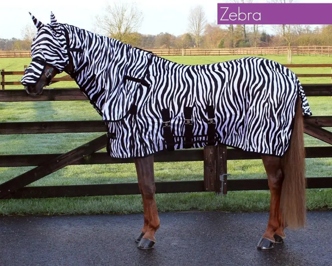 QHP Vliegendeken Zebra - 100cm - 4-Seizoenen