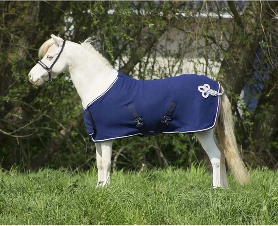 QHP Fleecedeken Ornament Falabella Donkerblauw-zilver - XS - afbeelding 5 van 6