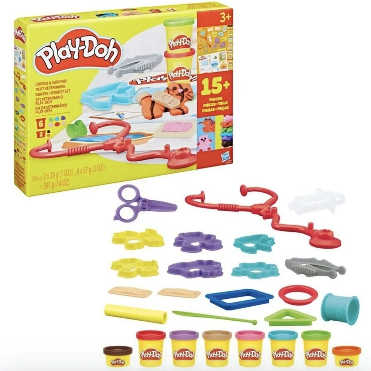 Hasbro Play-Doh Dierenarts Klei Set - 15 Stuks