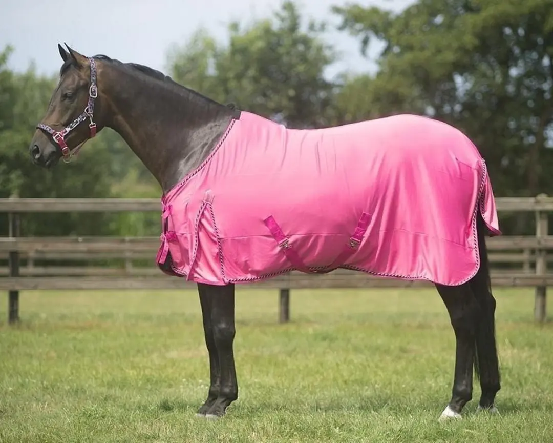 Dunne zomerdeken van coolmesh Fuchsia maat 155