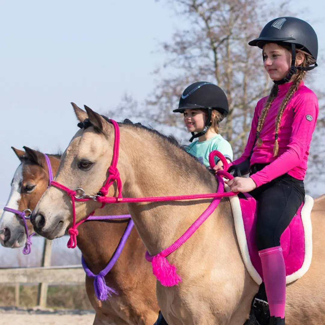 QHP Bareback Pad - Fuchsia - Pony - afbeelding 6 van 6
