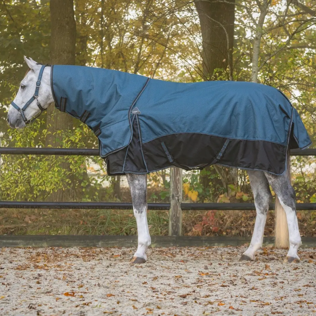 Regendeken 150gram met afneembare hals Mystic blue Buitendeken