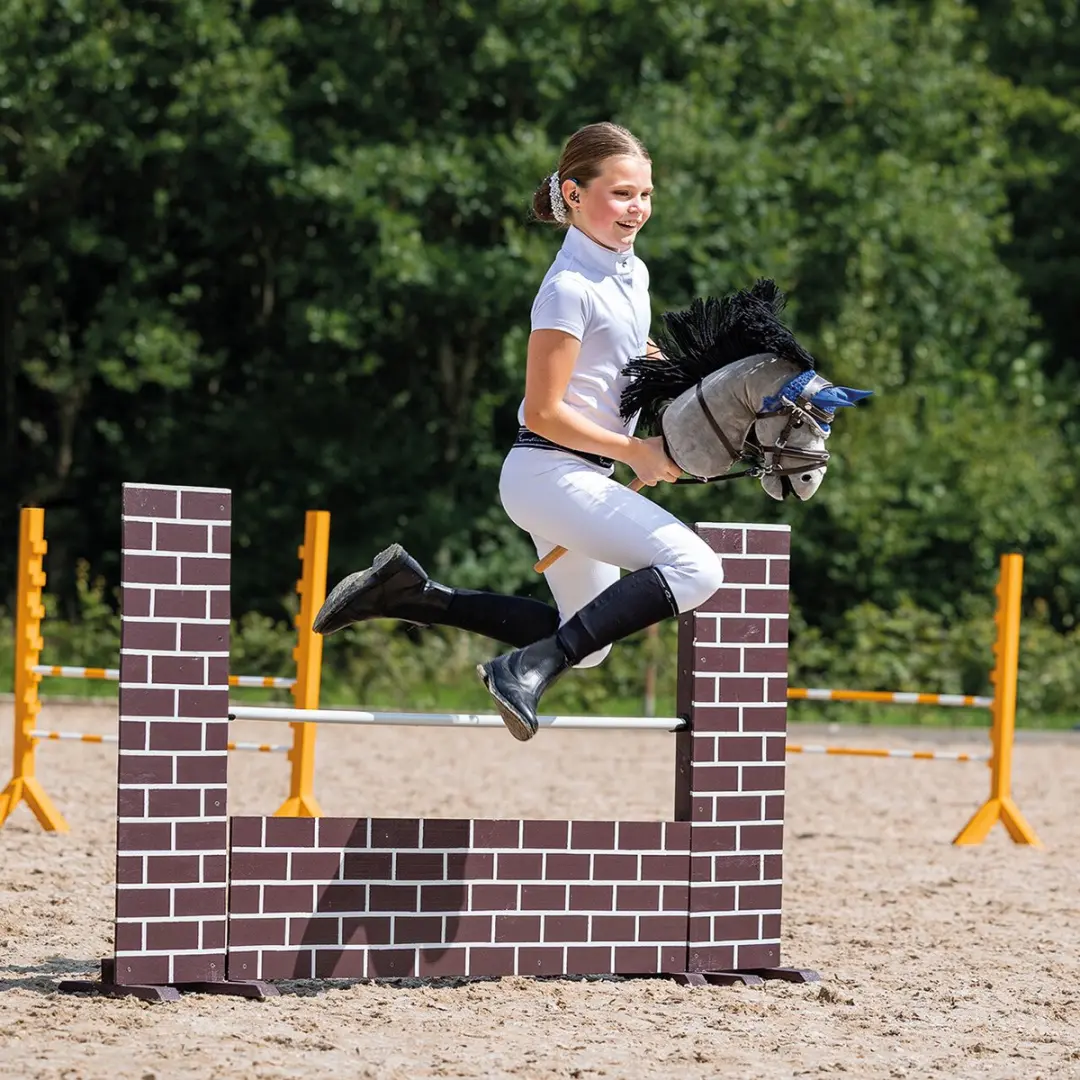 QHP Hobby Horse Hoofdstel Luxe - Donkerbruin