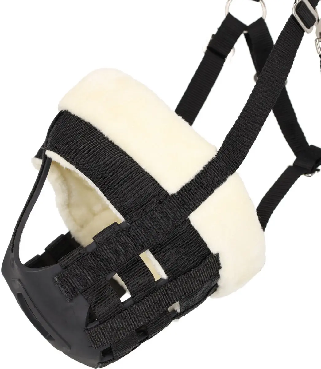 QHP Graasmasker Bont Pony - Zwart