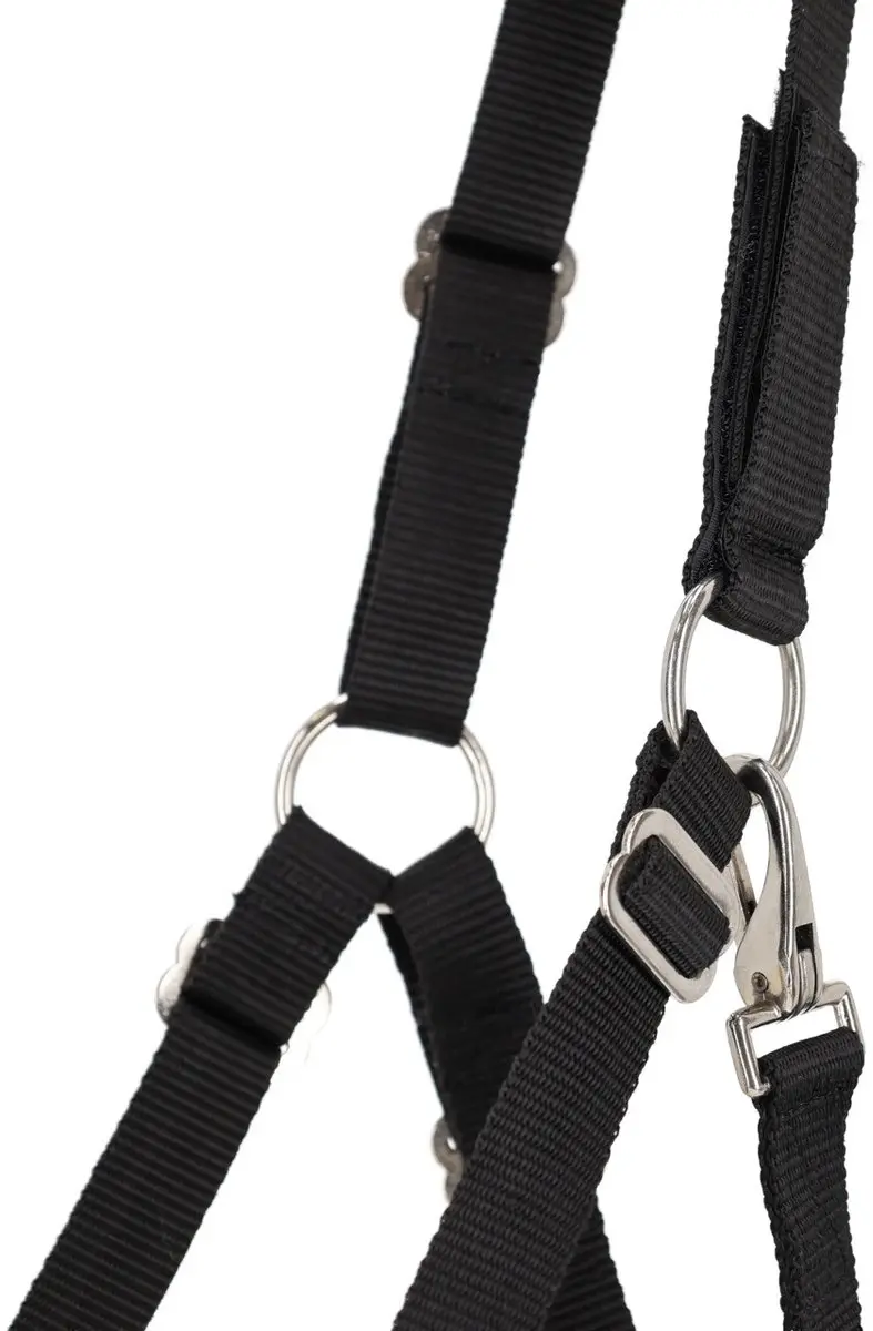 QHP Graasmasker Bont Pony - Zwart