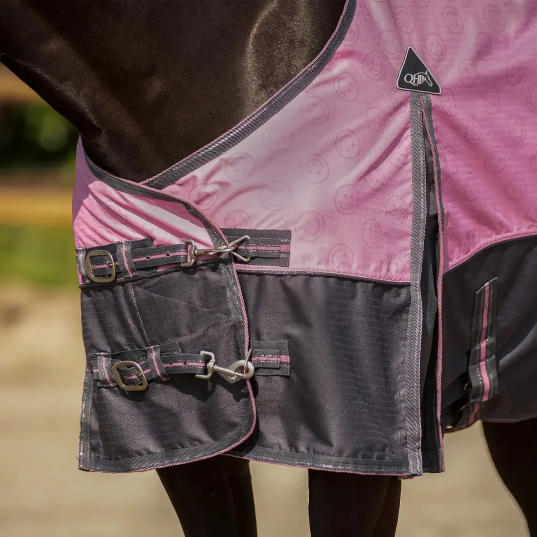 QHP Outdoor Paardendeken Zomer - 165cm - Cheery Pink - afbeelding 4 van 6
