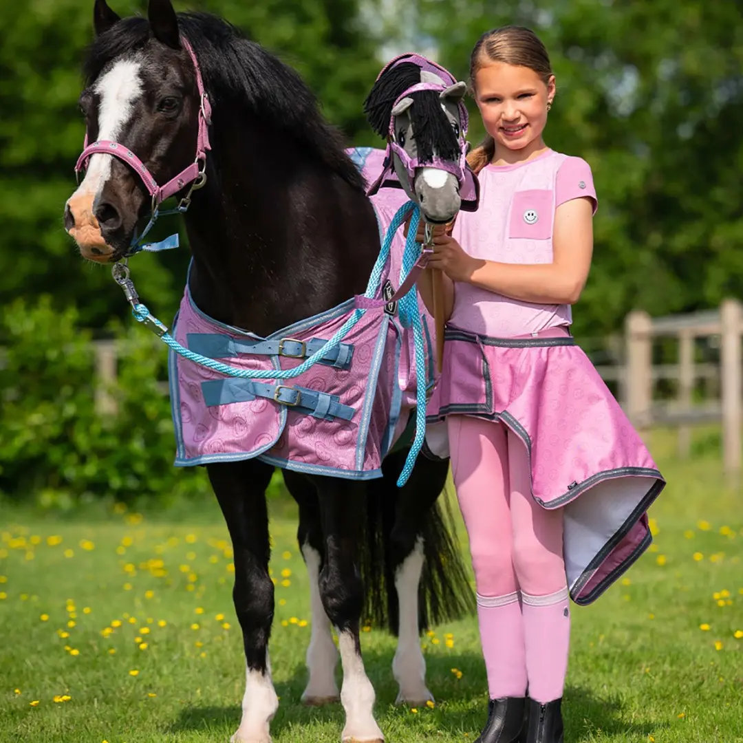 QHP Halster Rosalynn Roze/Blauw - Pony Full - afbeelding 5 van 6