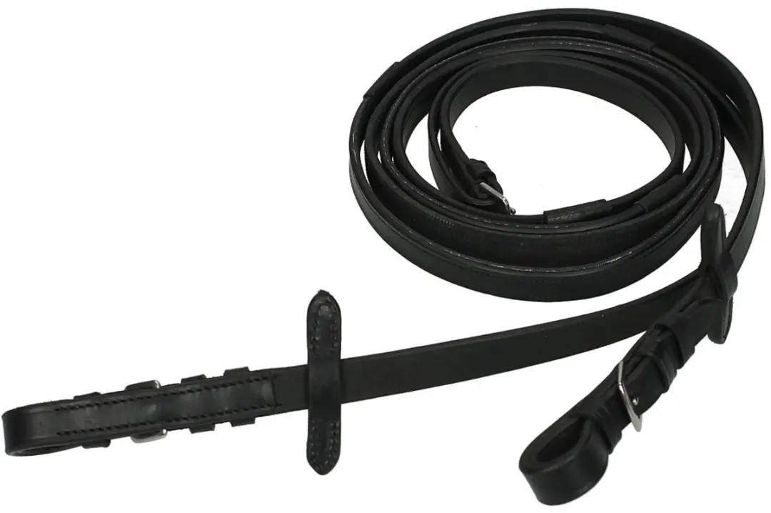 Epplejeck Teugel Epplejeck Leer En Rubber Zwart