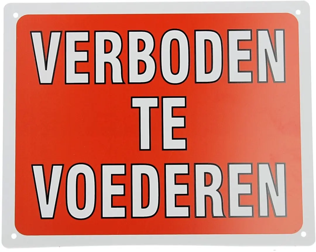 Epplejeck Bord Verboden Te Voederen