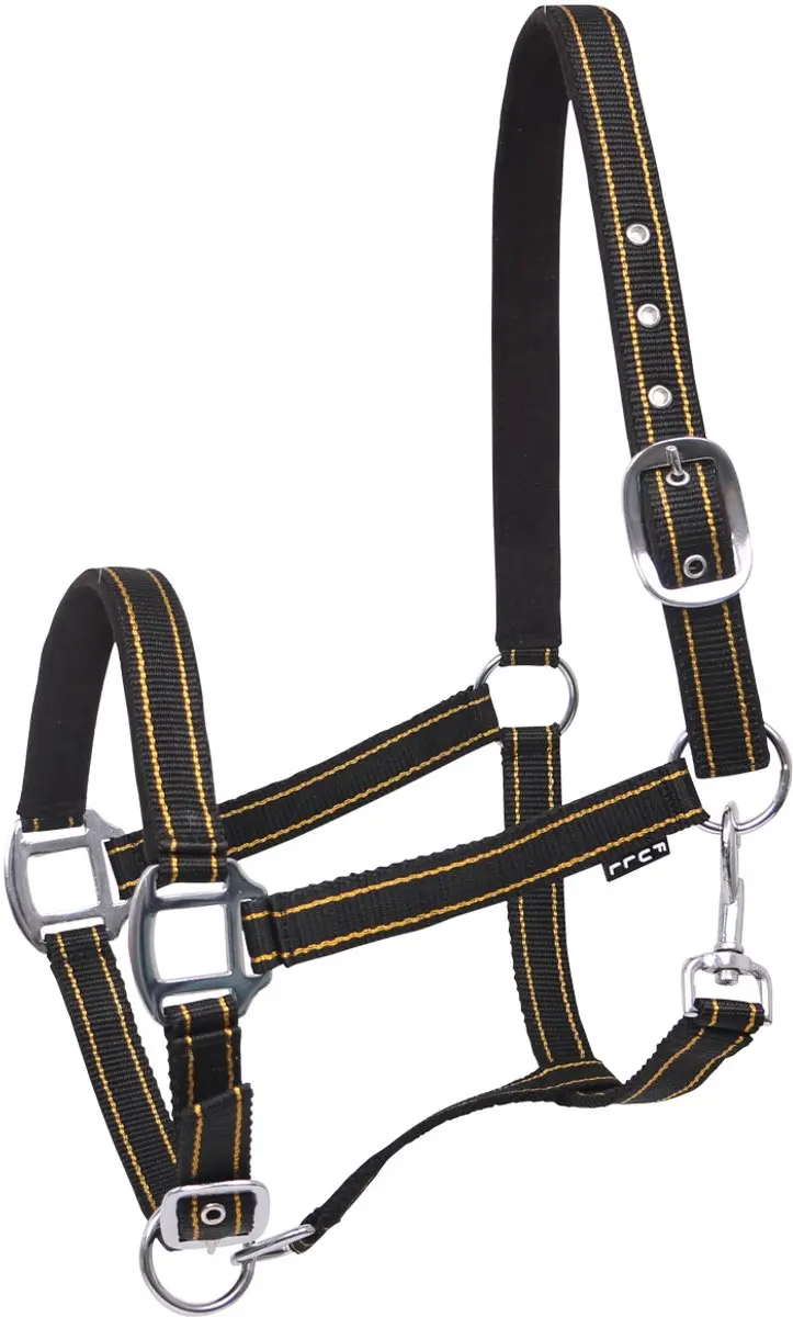 Horsegear Halster Zari Pony - Zwart-goud