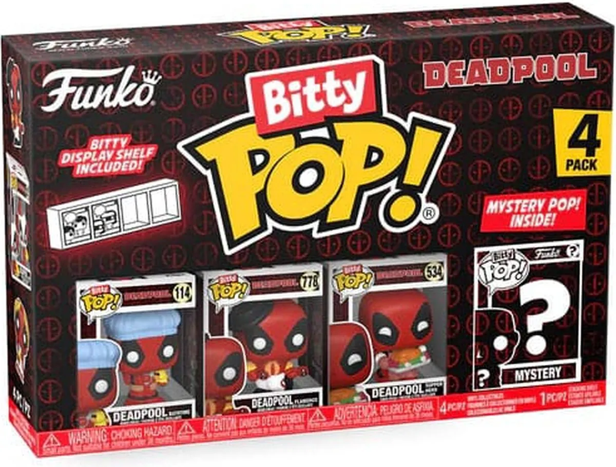 Funko Bitty Pop! Marvel Deadpool Bathtime - 4 Stuks