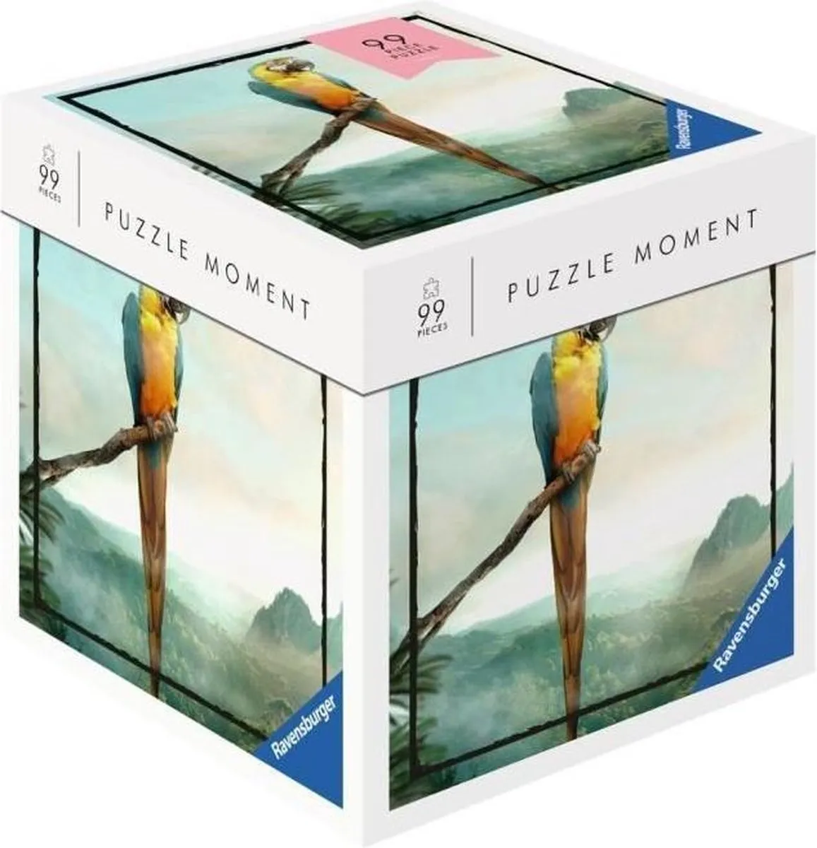 Ravensburger Papegaai Puzzel 99 Stuks - Blauw/Geel/Oranje