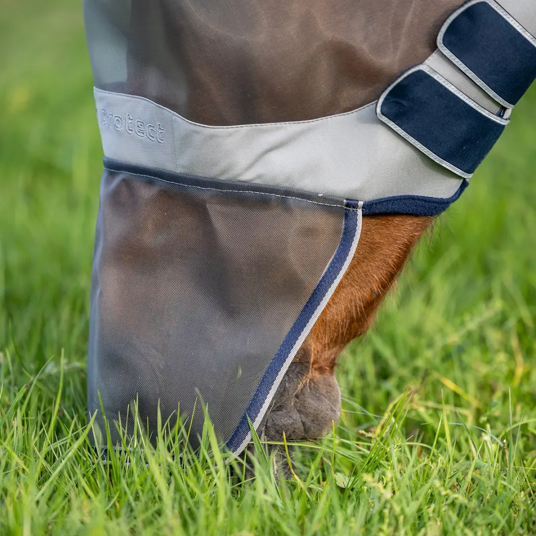 Horsegear Vliegenmasker Met Oren Grijs - Pony