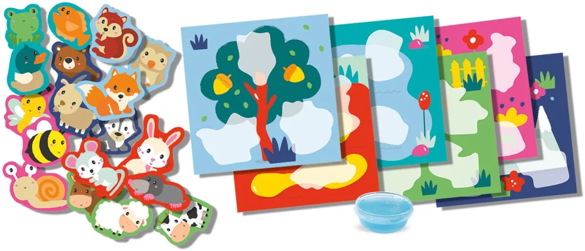 SES Creative My First Waar Woon Ik Dieren Plakken - 18 Stuks