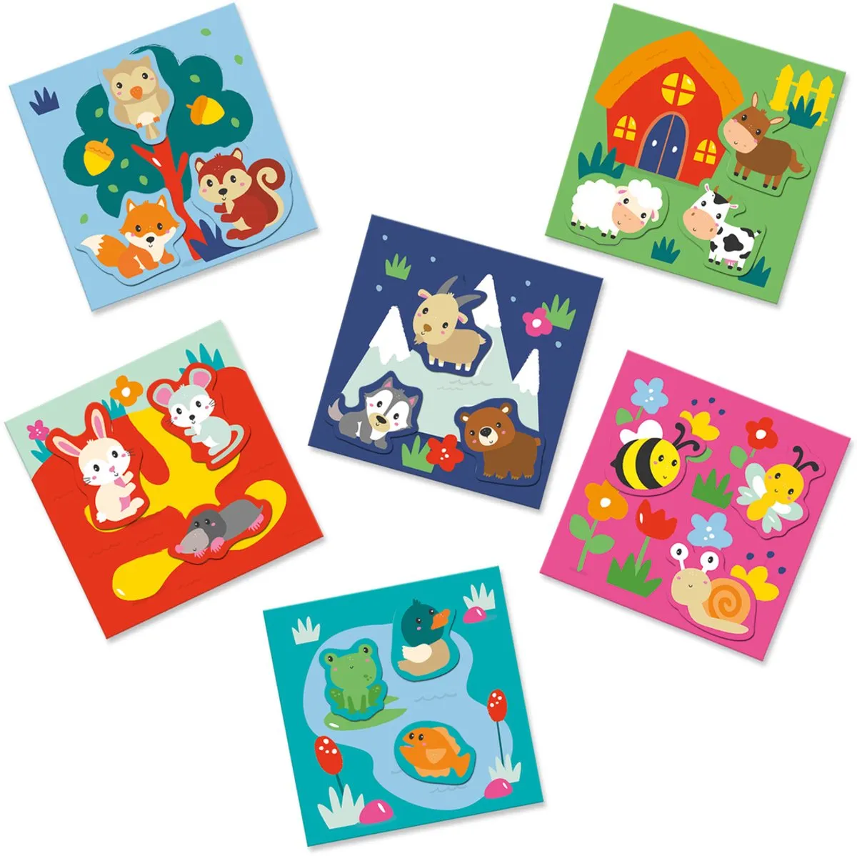 SES Creative My First Waar Woon Ik Dieren Plakken - 18 Stuks