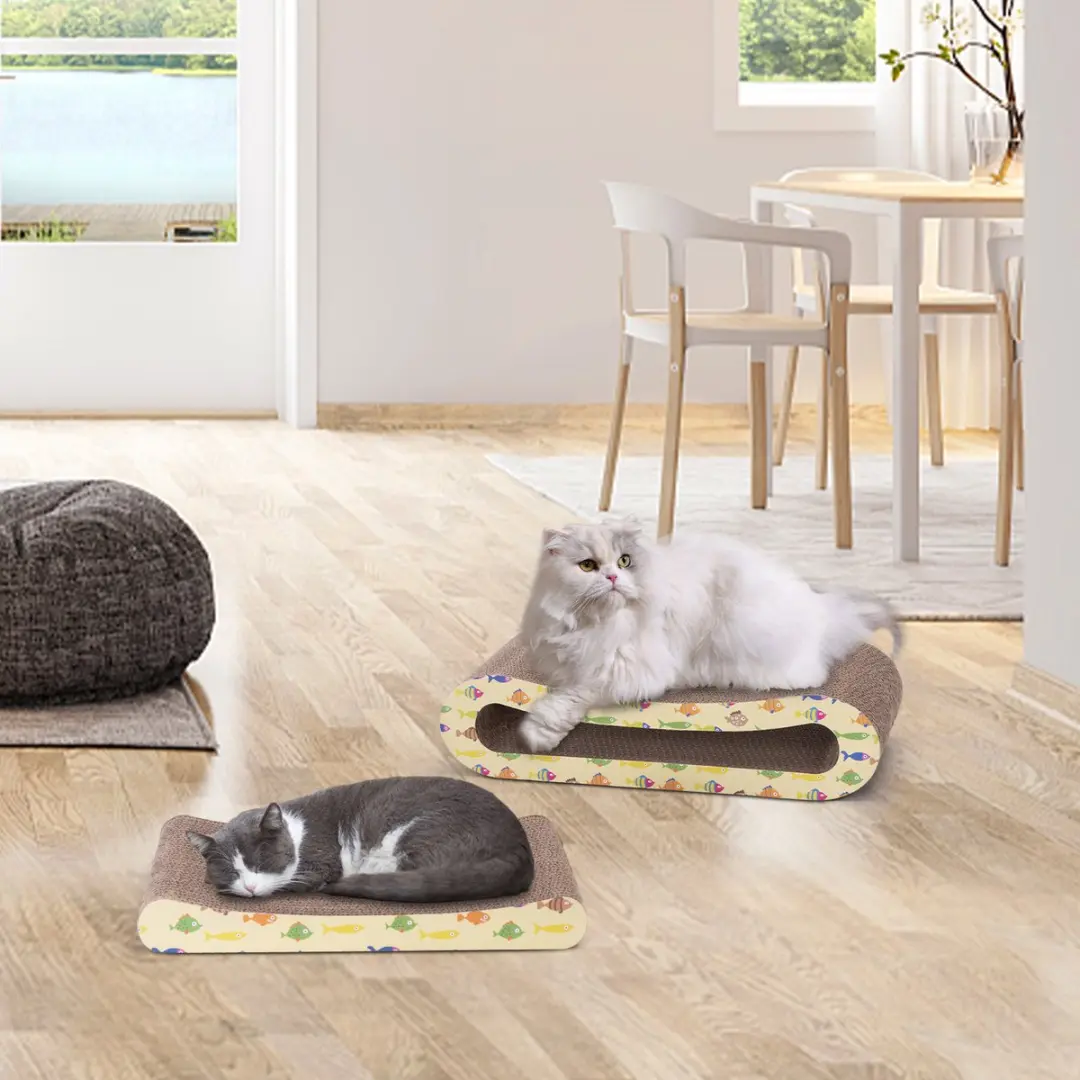 Nobleza Krabkarton Kat 2-in-1 - 44,5x20x11cm - Bruin/Geel