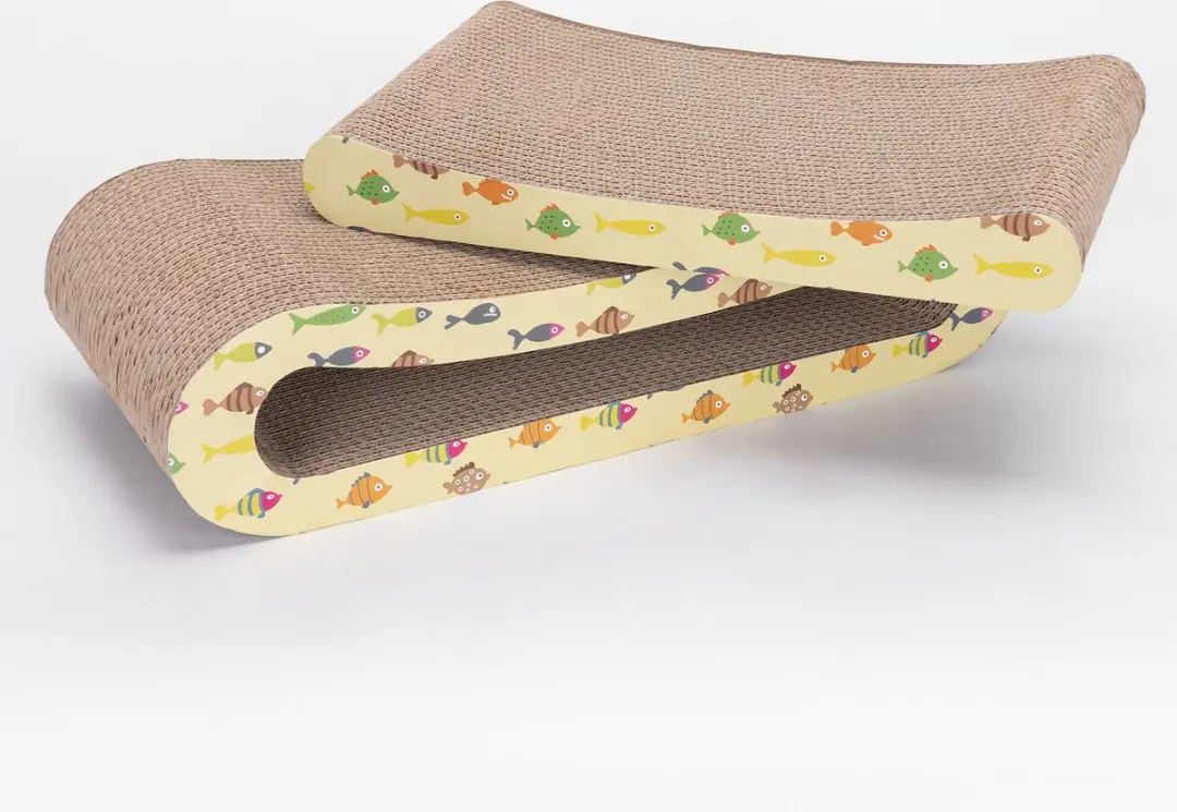 Nobleza Krabkarton Kat 2-in-1 - 44,5x20x11cm - Bruin/Geel
