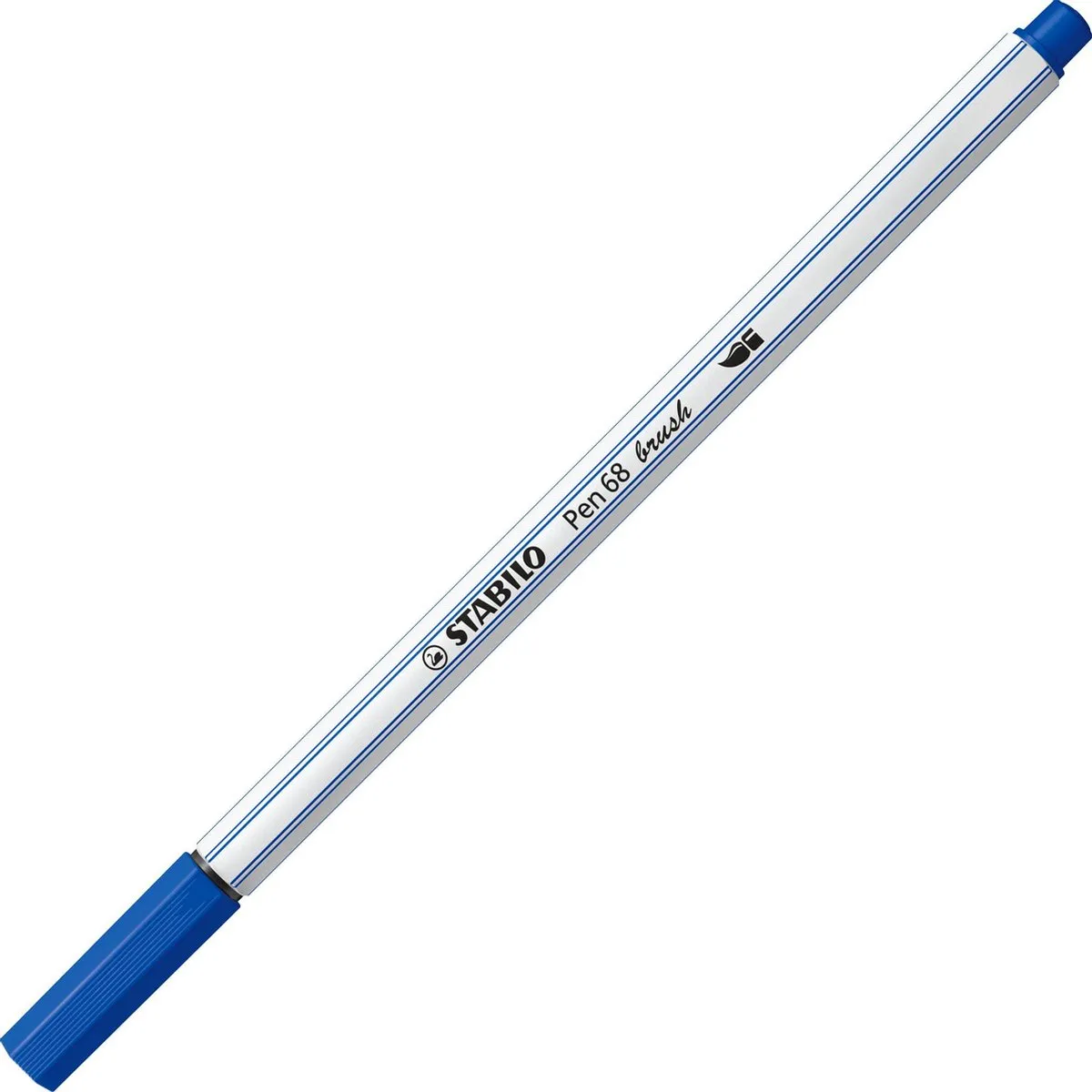 STABILO Pen 68 Brush Ultramarijn Blauw