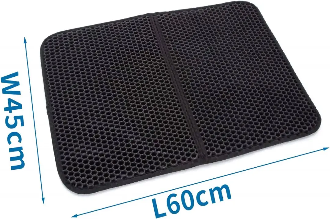 Nobleza Kattenbakmat 60x45cm - 3 Lagen - Zwart