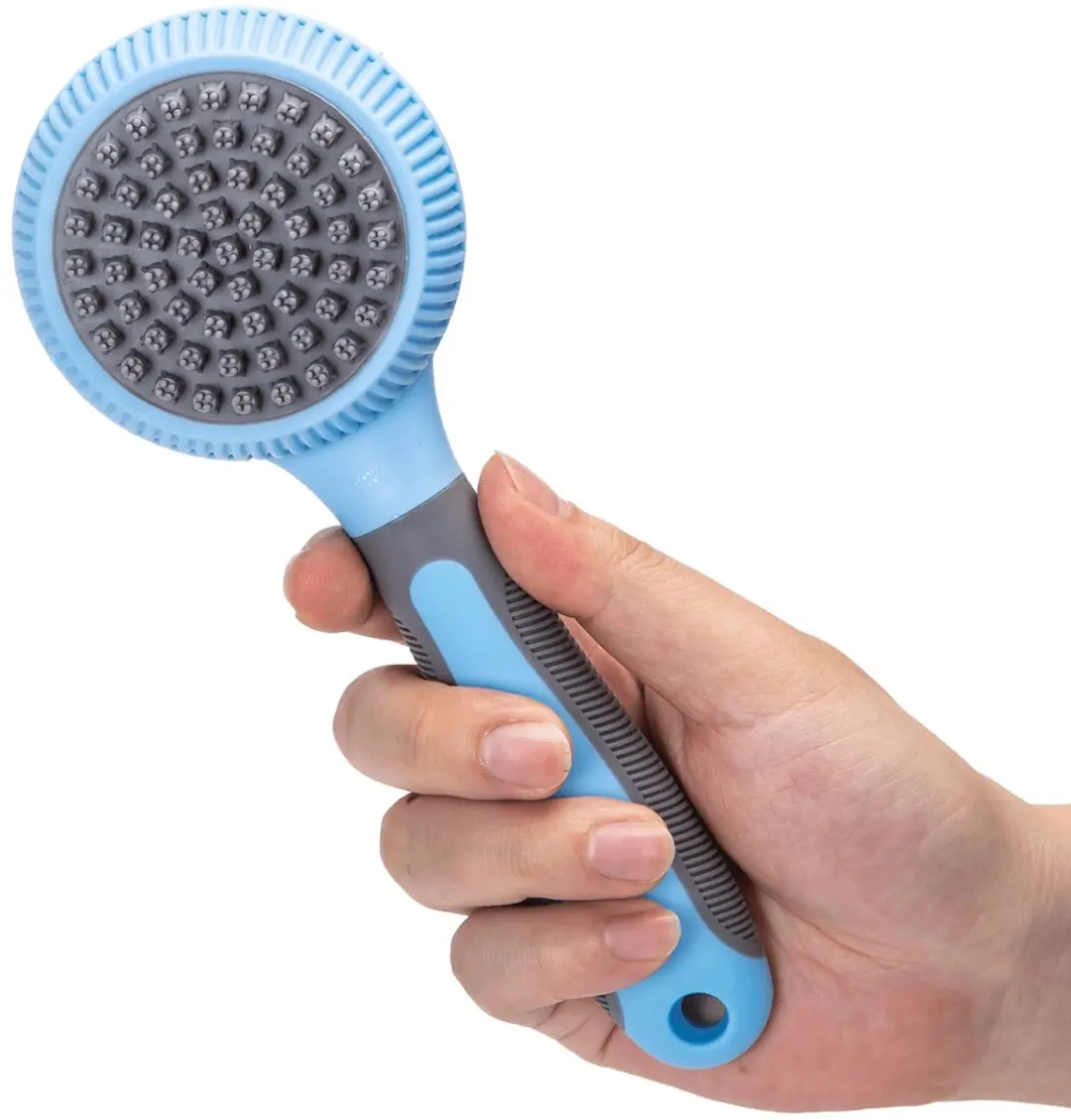 Nobleza Massageborstel voor Honden en Katten - Blauw/Grijs
