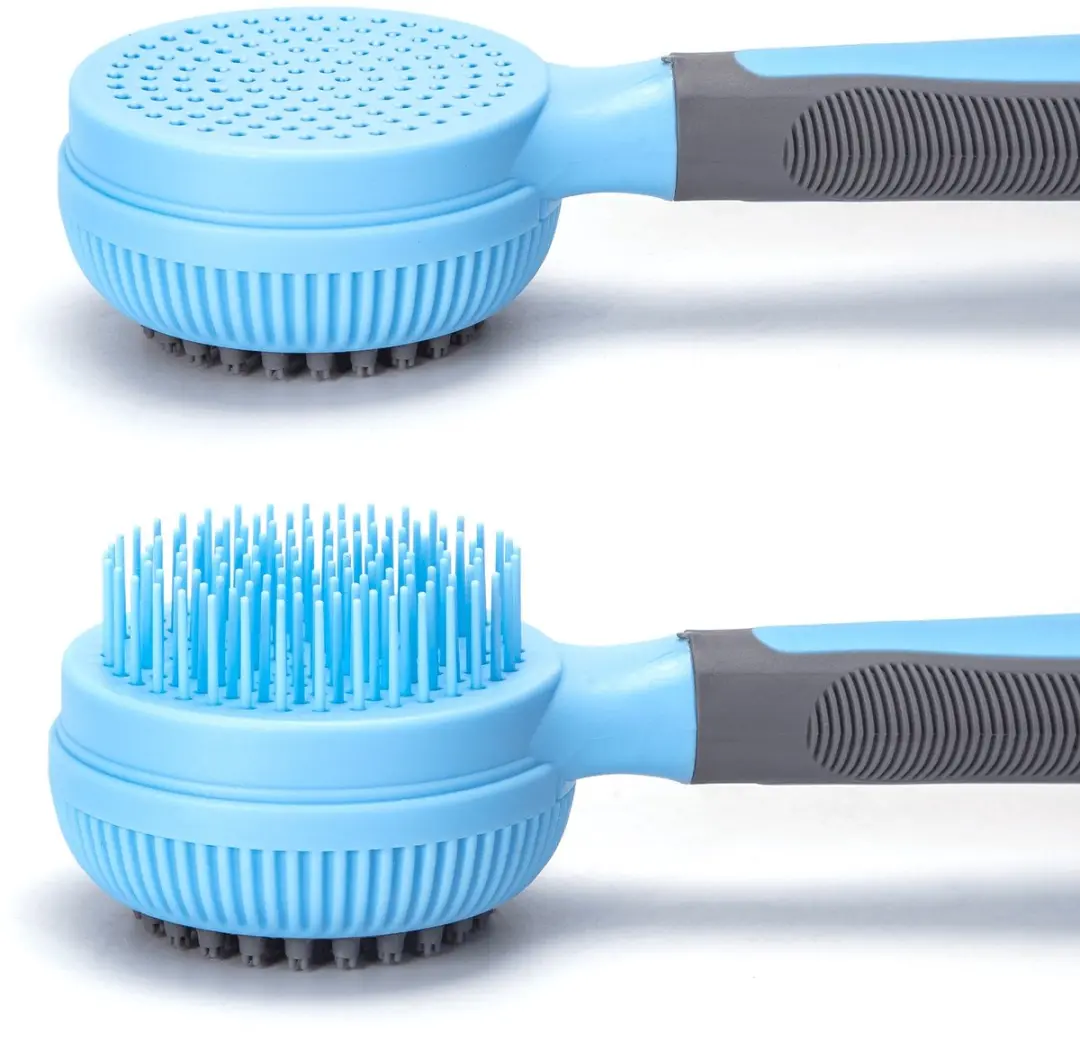 Nobleza Massageborstel voor Honden en Katten - Blauw/Grijs