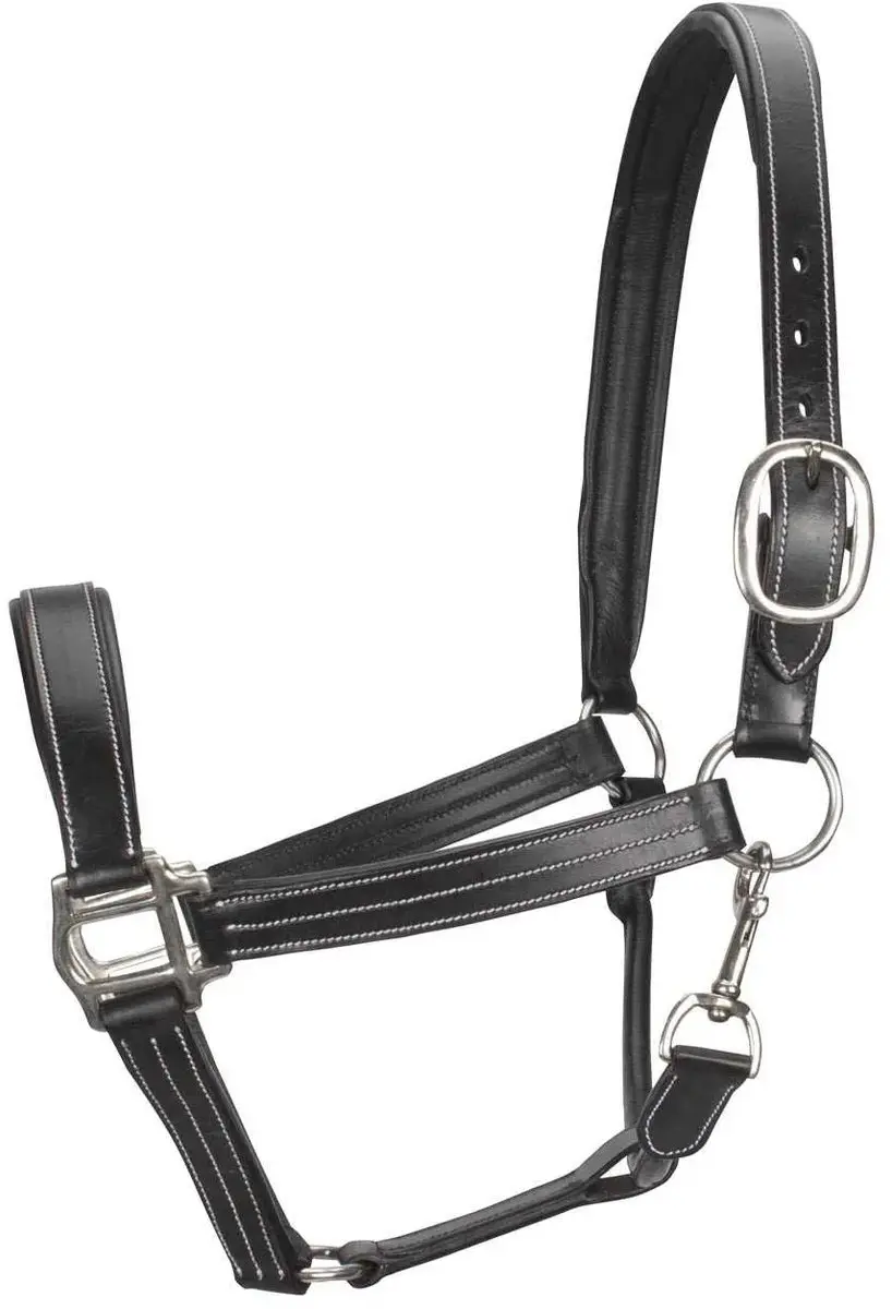 Pagony Monaco II Halster Pony - Zwart - Leer