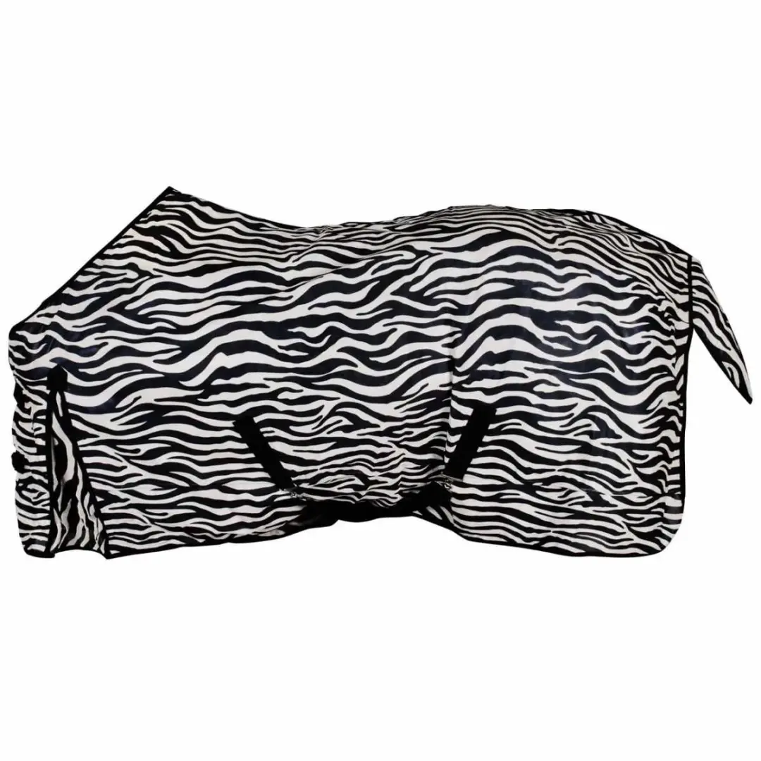 Pagony Zebra Flycooler Paardendeken 165cm - Zwart/Wit