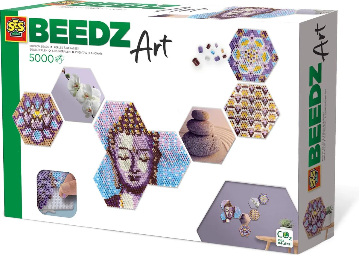 SES Creative Beedz Art Hex Tiles Zen - 5000 Strijkkralen
