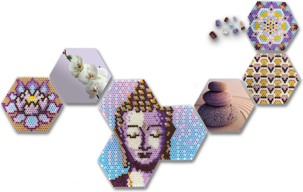 SES Creative Beedz Art Hex Tiles Zen - 5000 Strijkkralen