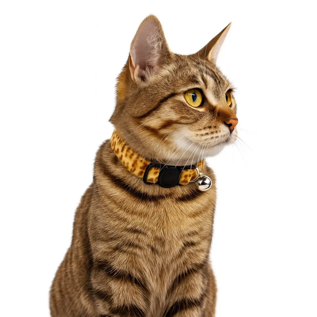 Nobleza Kattenhalsband Beige Panterprint - 20-30cm