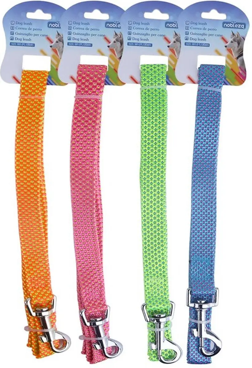 Nobleza Hondenriem M - 120cm - Fluorescerend Groen