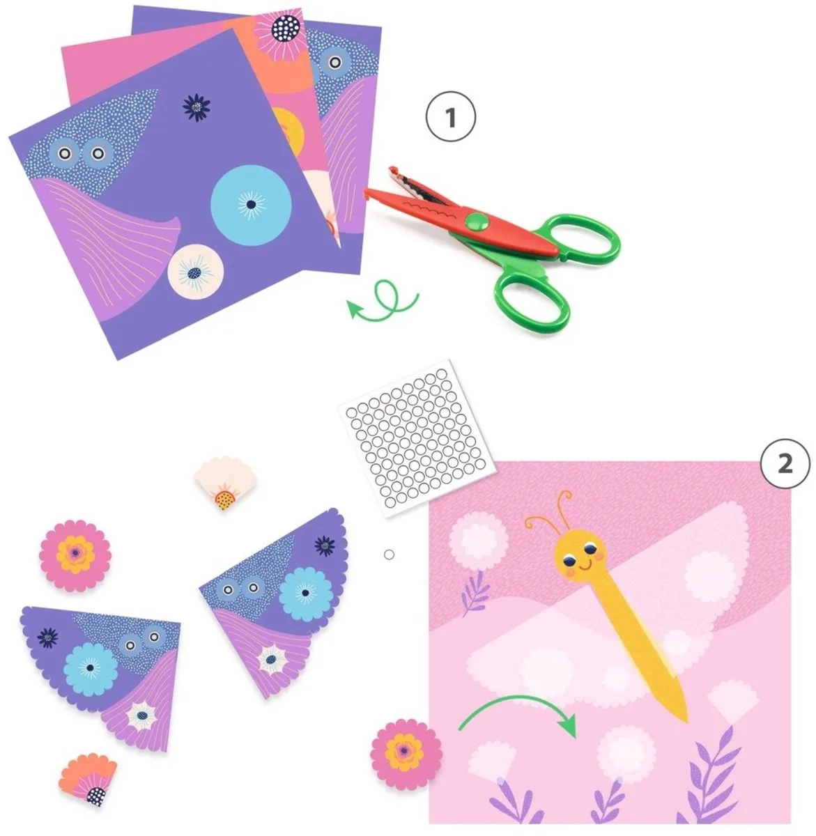 Djeco Knutselset Papier Knippen - Meerkleurig