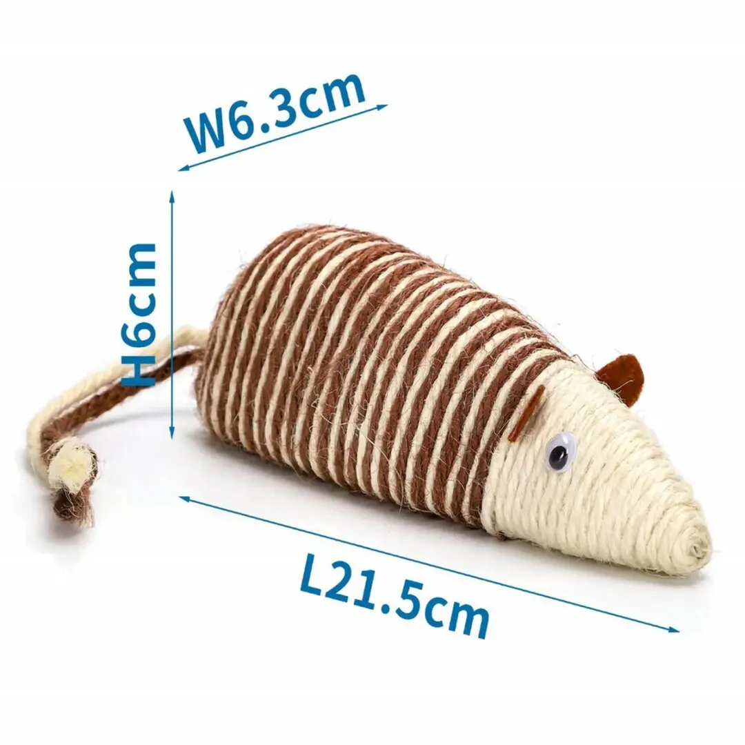 Nobleza Grote Sisal Speelmuis - 21cm