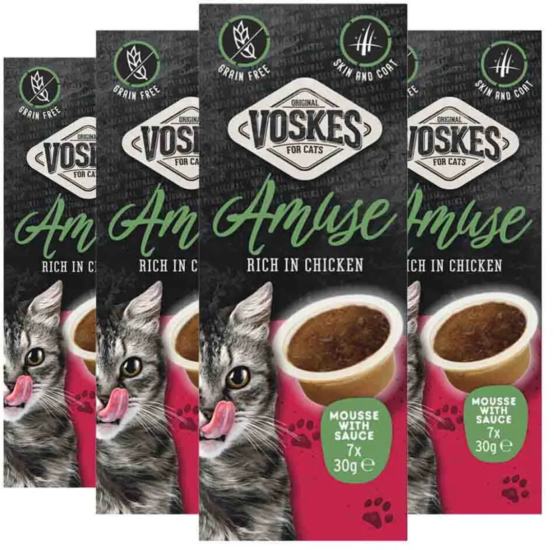 Voskes Kattensnack Mousse Kip in Saus