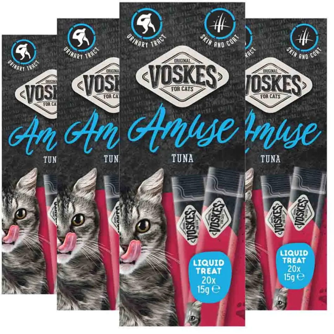 Voskes Kattensnack Liquid Treat Tonijn - 20 Stuks